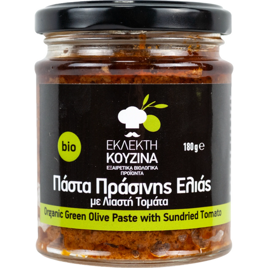 Fine Cuisine BIO - Pastă de măsline verzi cu roșii uscate ECO - 180g