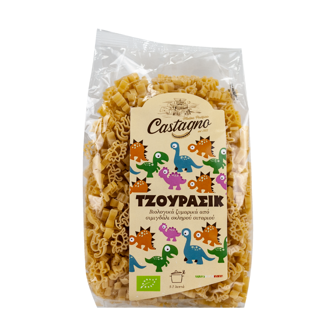 Paste pentru copii Jurassic Mix din grâu Durum ECO 500g - Castagno