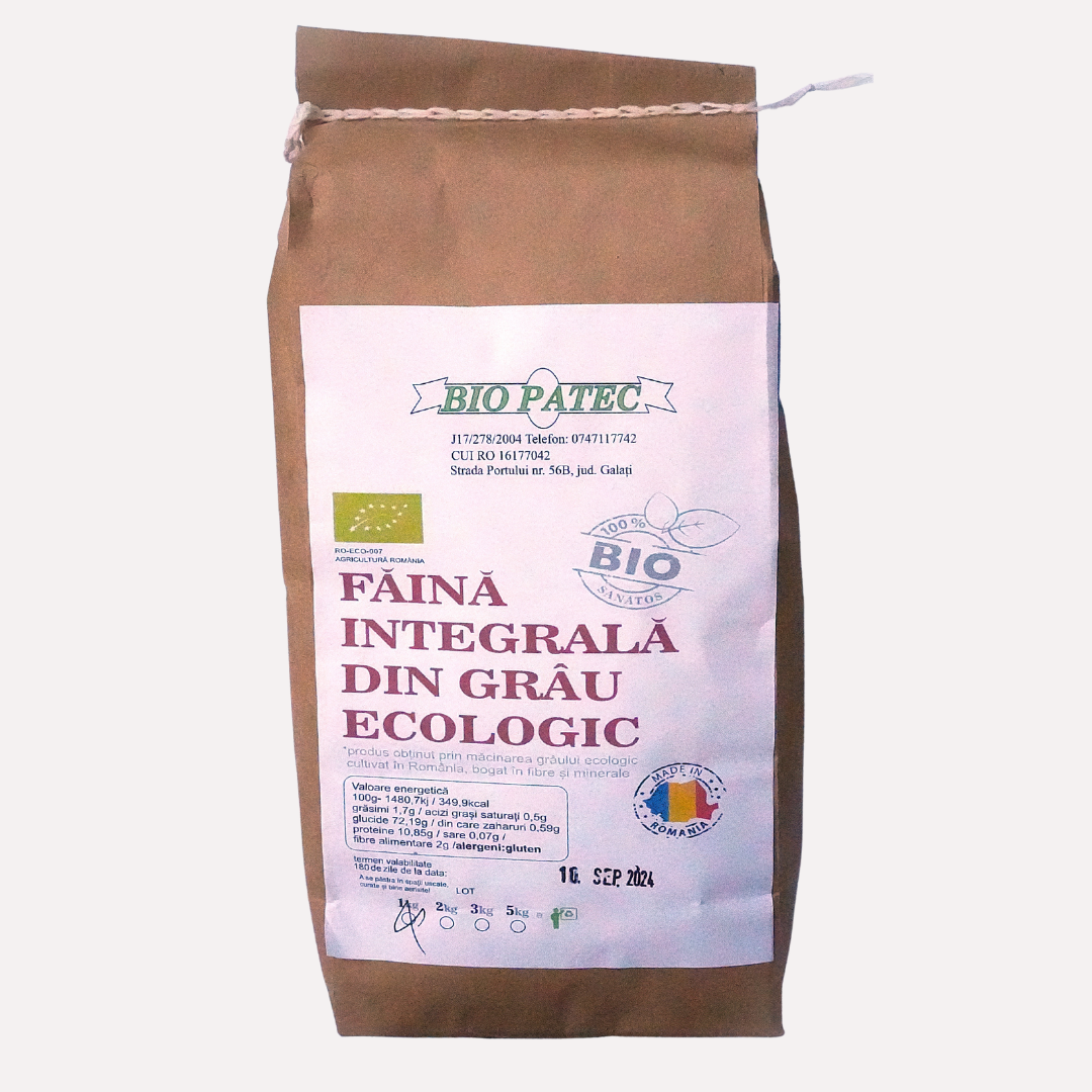 Făină integrală din grâu ECO - 1kg