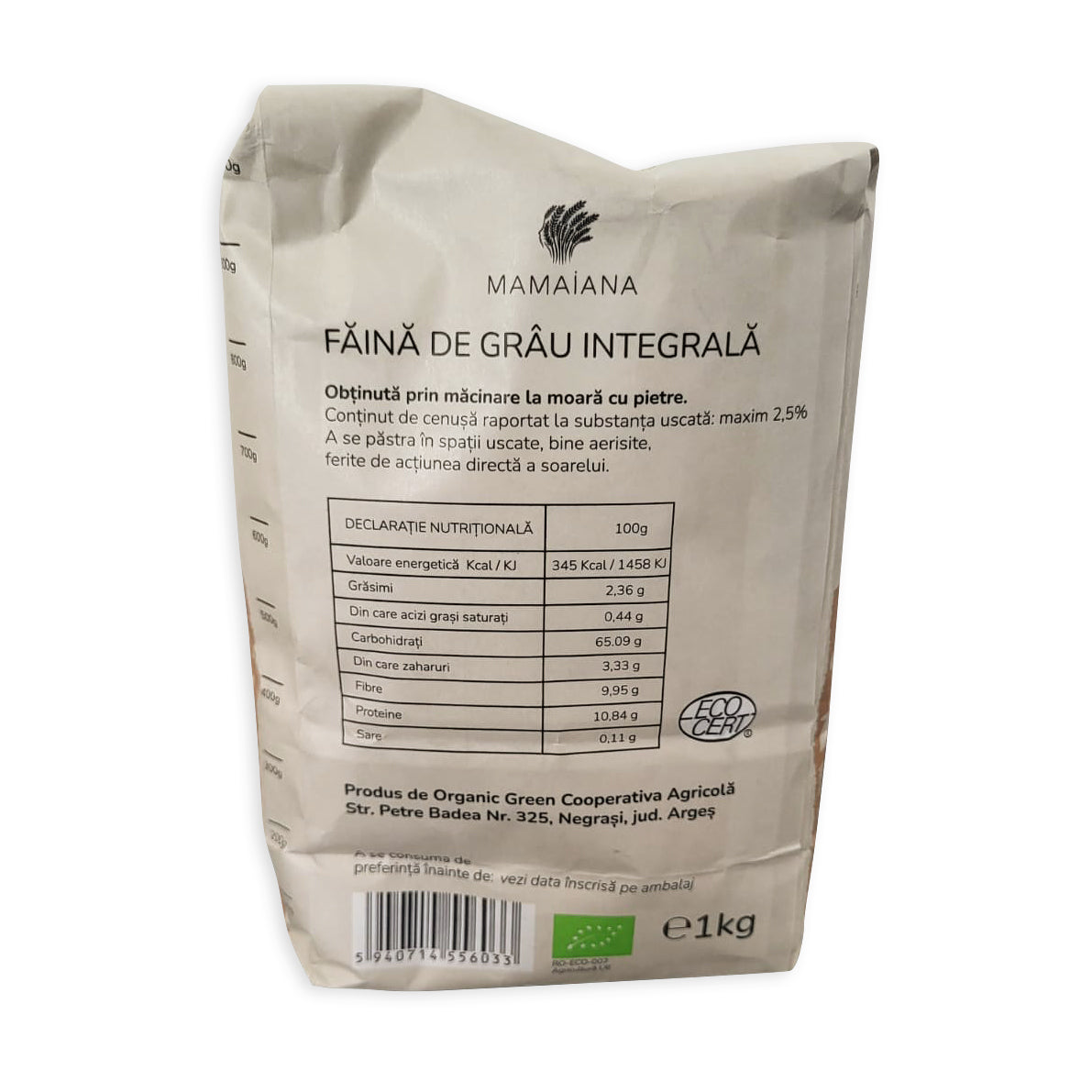 Făină integrală din grâu ECO - Mamaiana - 1kg