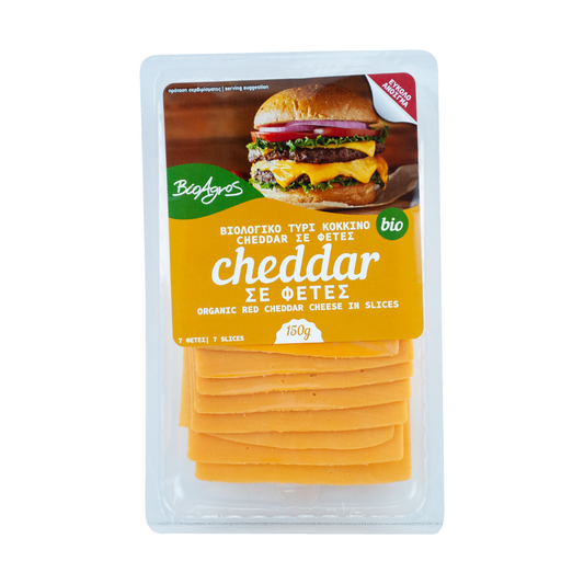 Brânză Cheddar Roșu ECO, felii 150g